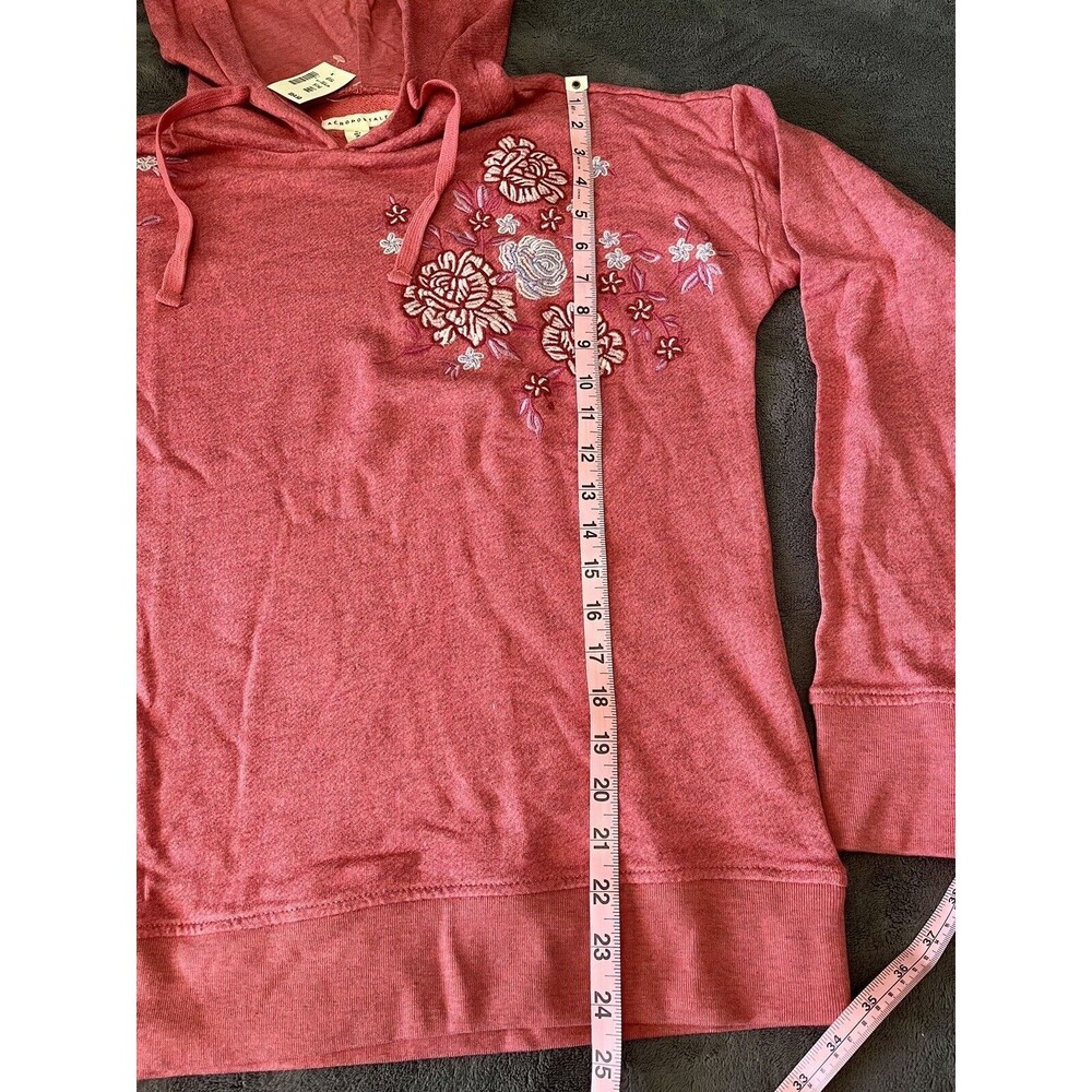 Aeropostale Womens Hoodie Pink Flowers Long Sleeve Size M NWT - Picture 6 of 6